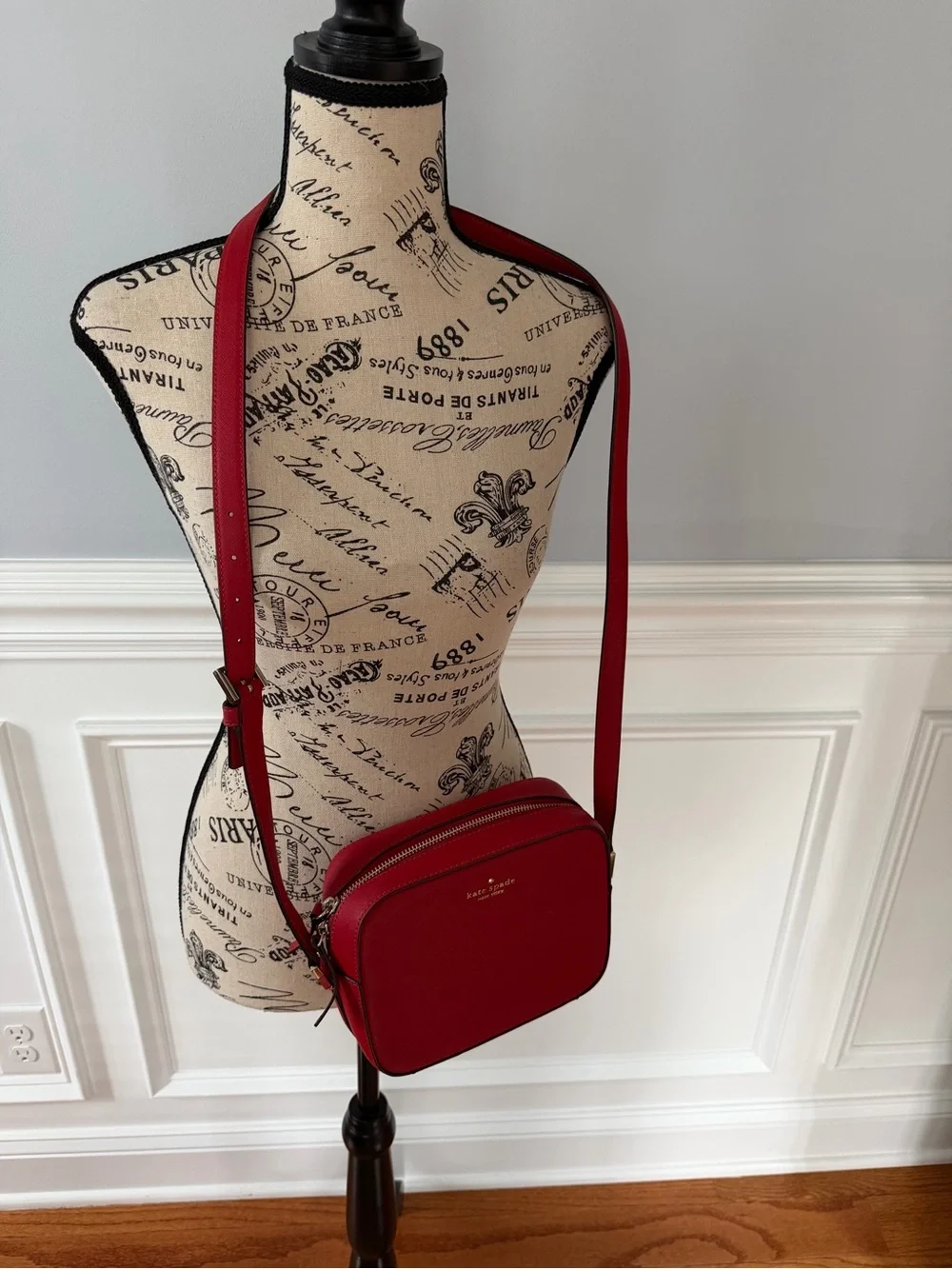 Kate Spade New York Red Leather Crossbody Camera Bag